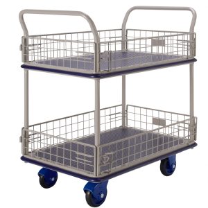 2 tier trolley with mesh sides