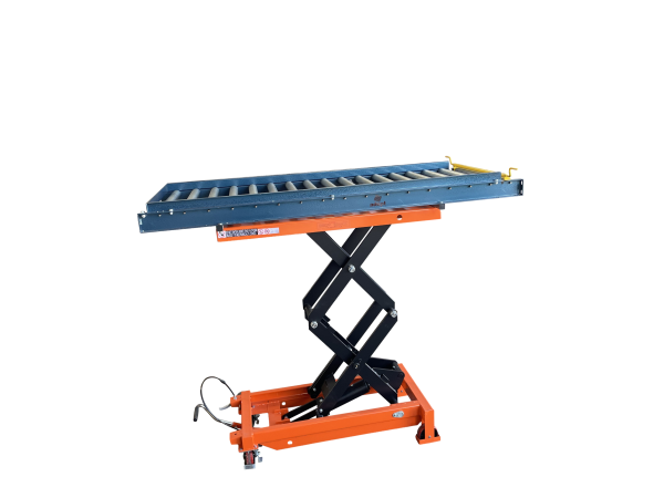 Double Scissor Lift Trolley with Conveyor Rollers 2
