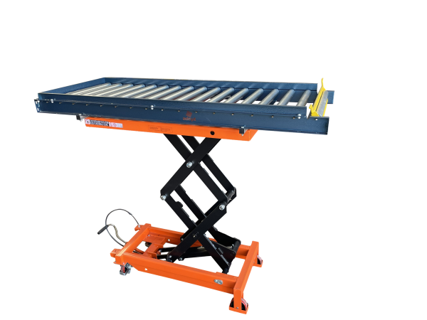 Double Scissor Lift Trolley with Conveyor Rollers 3